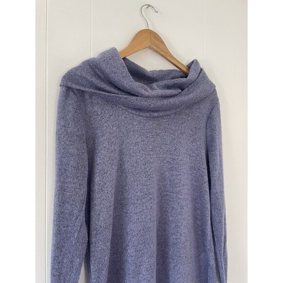 DKNY NEW Women's M Periwinkle Purple Long Sleeve Cowl Neck Sweater Knit Top Soft - Picture 3 of 10